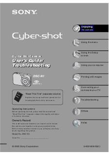 Sony Cyber-shot N1 manual. Camera Instructions.